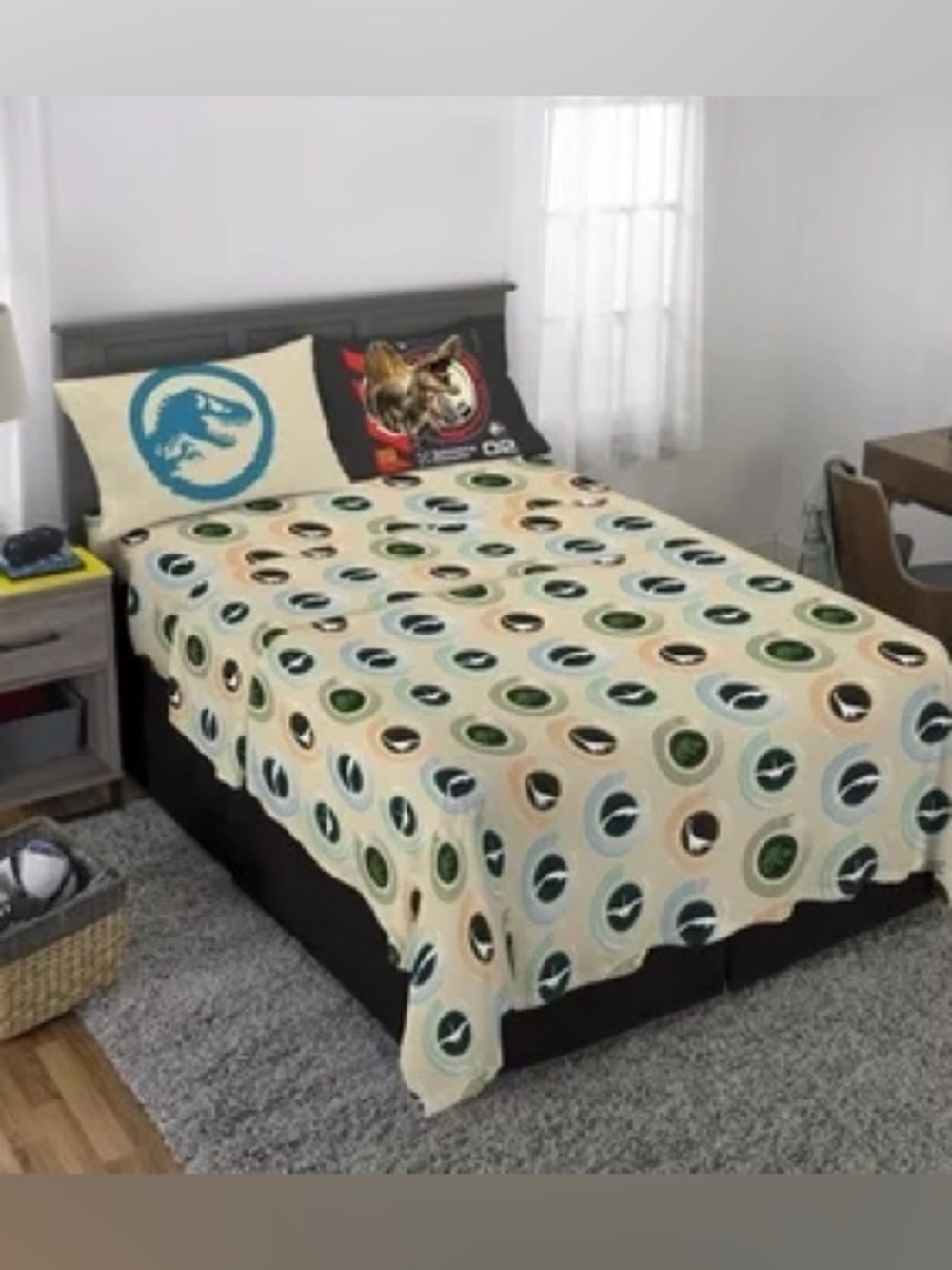 BRAND NEW boy youth Jurassic world dinosaur full double sheet set